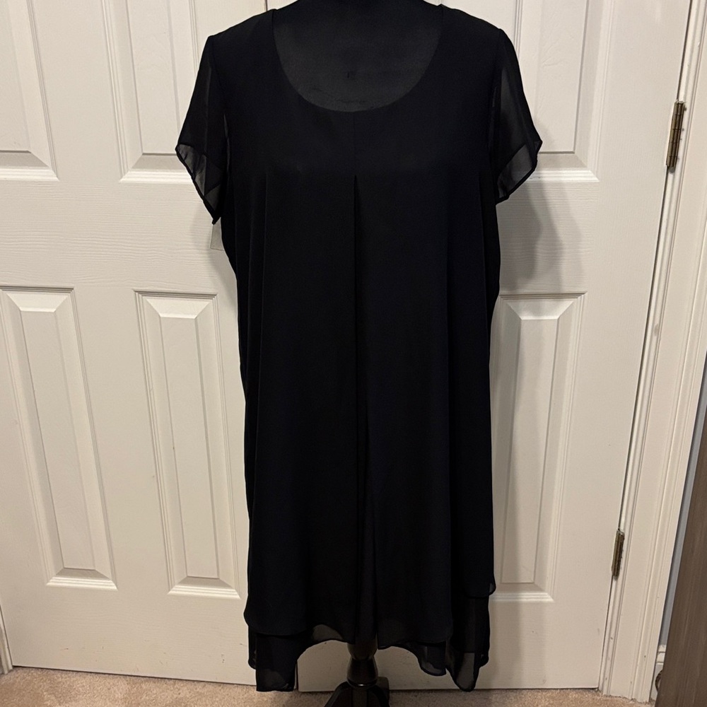 NY Collection Chiffon Overlay Dress